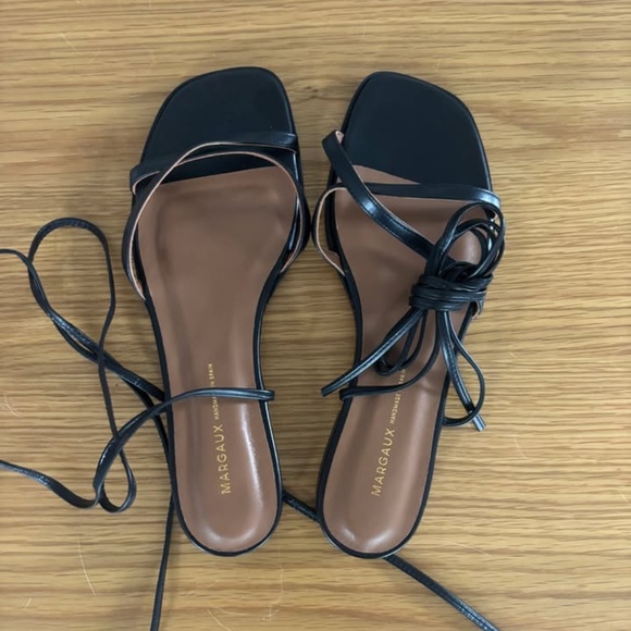 Margaux Wrap Sandals in Black - Picture 3 of 4